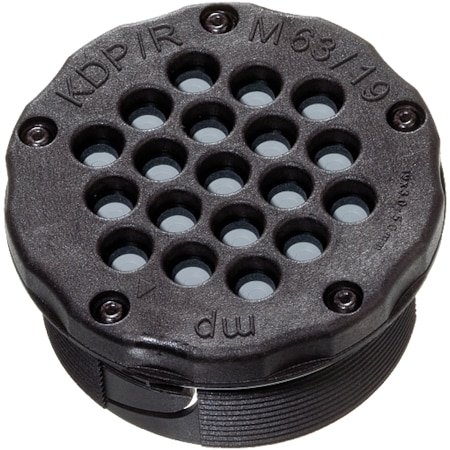 Murrelektronik MODLINK MSDD CABLE SYSTEM, KDP/R, Cable entry plate round M63/19, For cable diameter 3 - 5 mm (19x) 4000-70703-0630190